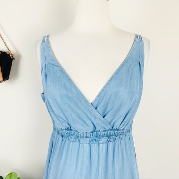 New Anthropologie chambray maxi dress - Picture 2 of 4